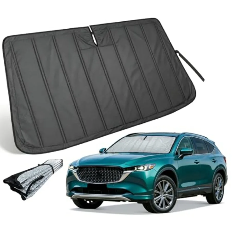 

Windshield Sun Shade X- Thiken ion Front Window Sunshade Aluminum Refletive UV Protetion Shield, Foldable Sun Visor with Storag