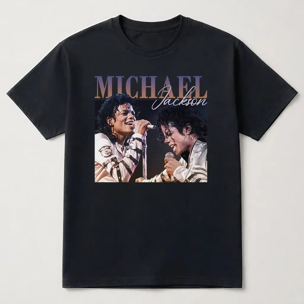 2026 New Men Women Y2K Popular Short Sleeve T-shirt, Unisex O-Neck Michael Jackson MJ Classic Graphic Tee,