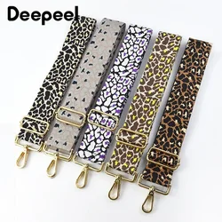Deepeel 5cm Wide Handbag Webbing Strap Fashion Leopard Print Bag Straps Women's Luggage Replaceable Ribbon Band Accessories