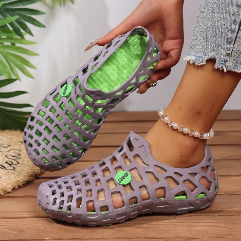 New Summer Non slip Closed Toe Sandals Unisex Couple Quick Drying Outdoor Clogs for Beach Wear