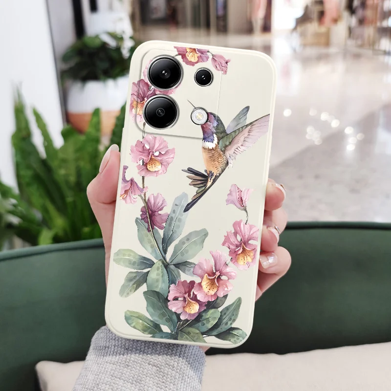 Pink Azaleas Phone Case For Xiaomi Redmi Note 13 12 12S 11 11S 10 10S 9 9S Pro Plus 4G 5G Liquid Silicone Cover