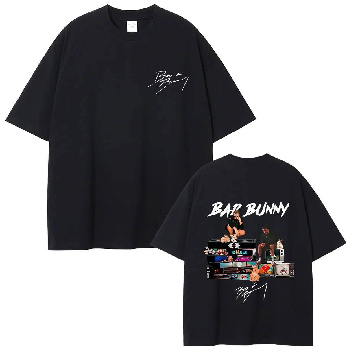 

Rapper Bad Bunny Music Album Cover Graphic T-shirt Debi Tirar Mas Fotos DTMF T Shirts Tops Men Women Fashion Hip Hop Streetwear