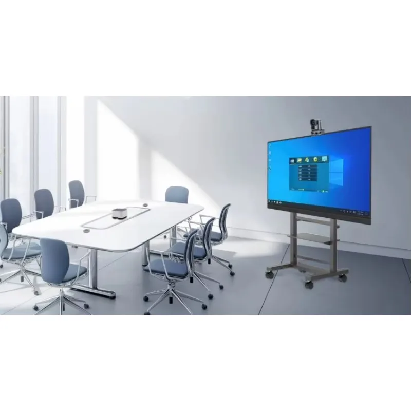 STLF Height-Adjustable Mobile Stand with Detachable Rear Push Handle 200 lb Load Capacity for TVs up 86 Inches 200 lb Load Capac