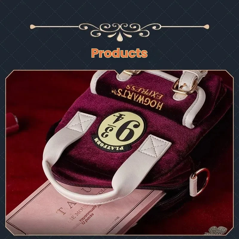 MINISO Harry Potter Backpack for Women Men PU Leather Large Capacity Backbag Hogwarts School Britain Bag Crossbody Shoulder Bag