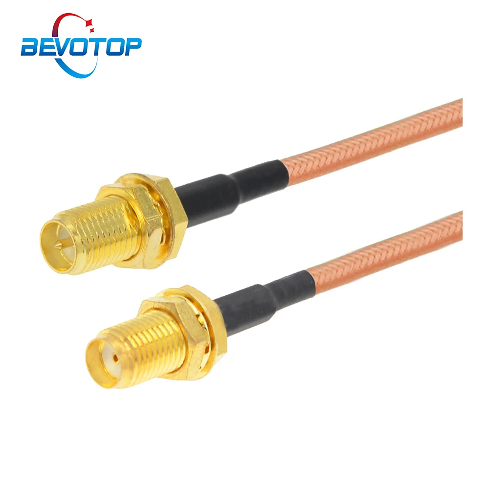 SMA Female to RP-SMA Female Connector RG142 Pigtail Cable High Temperature Resistive RG-142 WIFI Router Antenna Extension Jumper