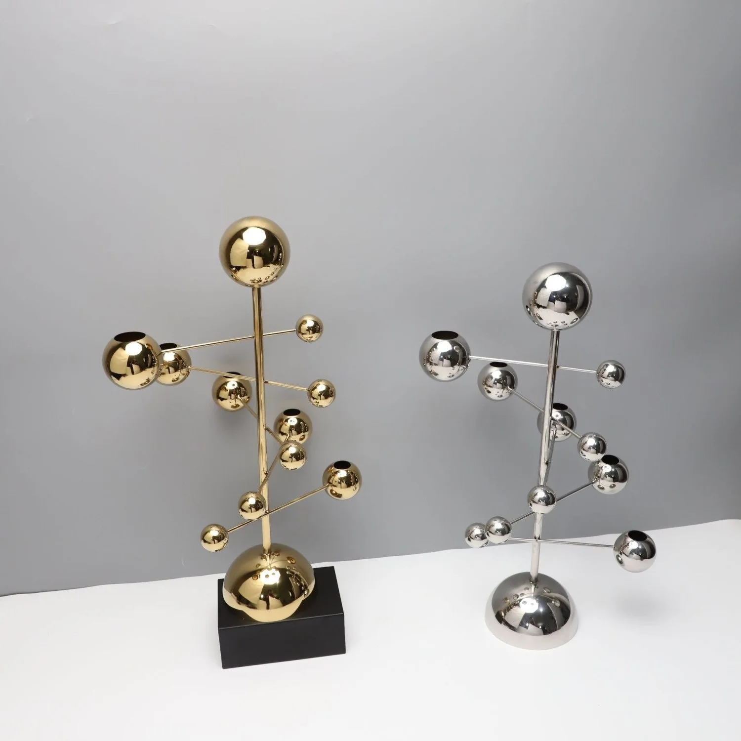 Moderno e leggero di lusso multistrato in metallo galvanico candeliere ornamento campione soggiorno tavolo da pranzo camera da letto hotel