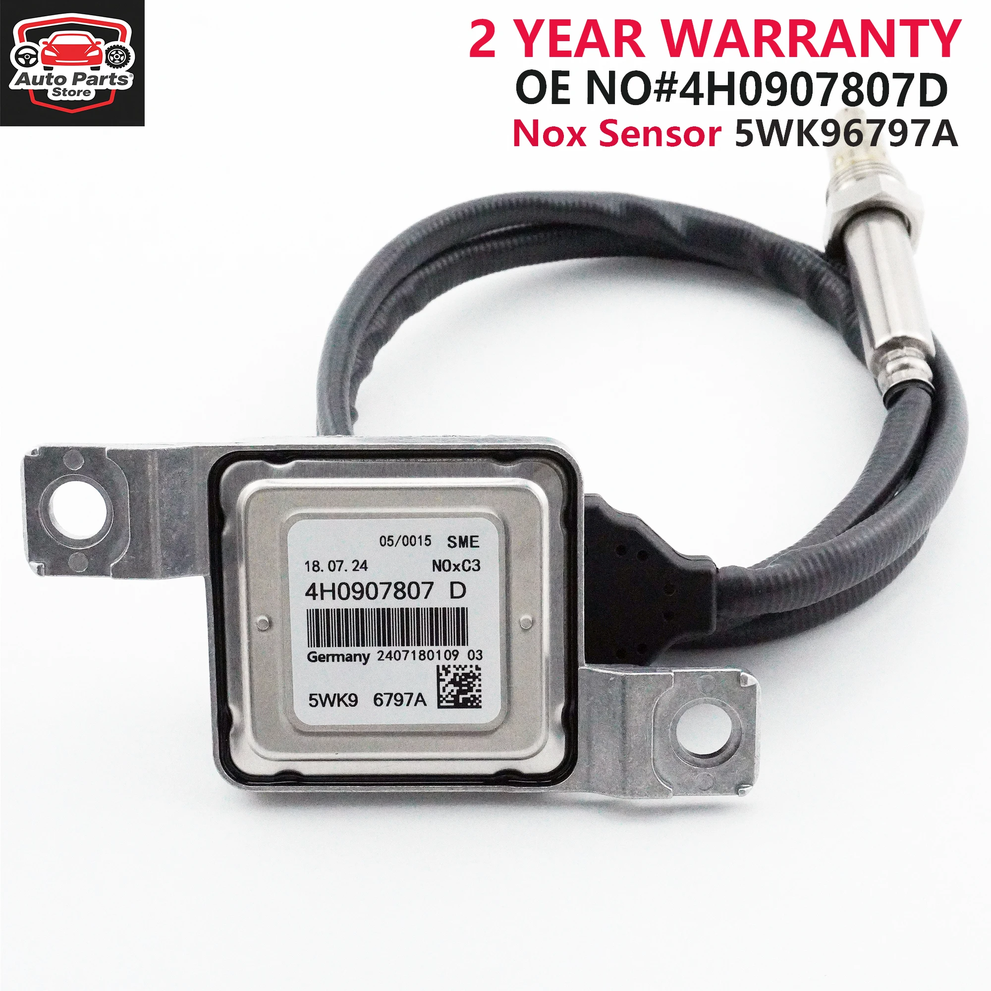 

4H0907807D 5WK96797A Nox Sensor Nitrogen Oxide Sensor Fits Diesel Audi A8 D4 4H2 4H8 4HC 4HL 3.0 TDI quattro 10-15 YEAR