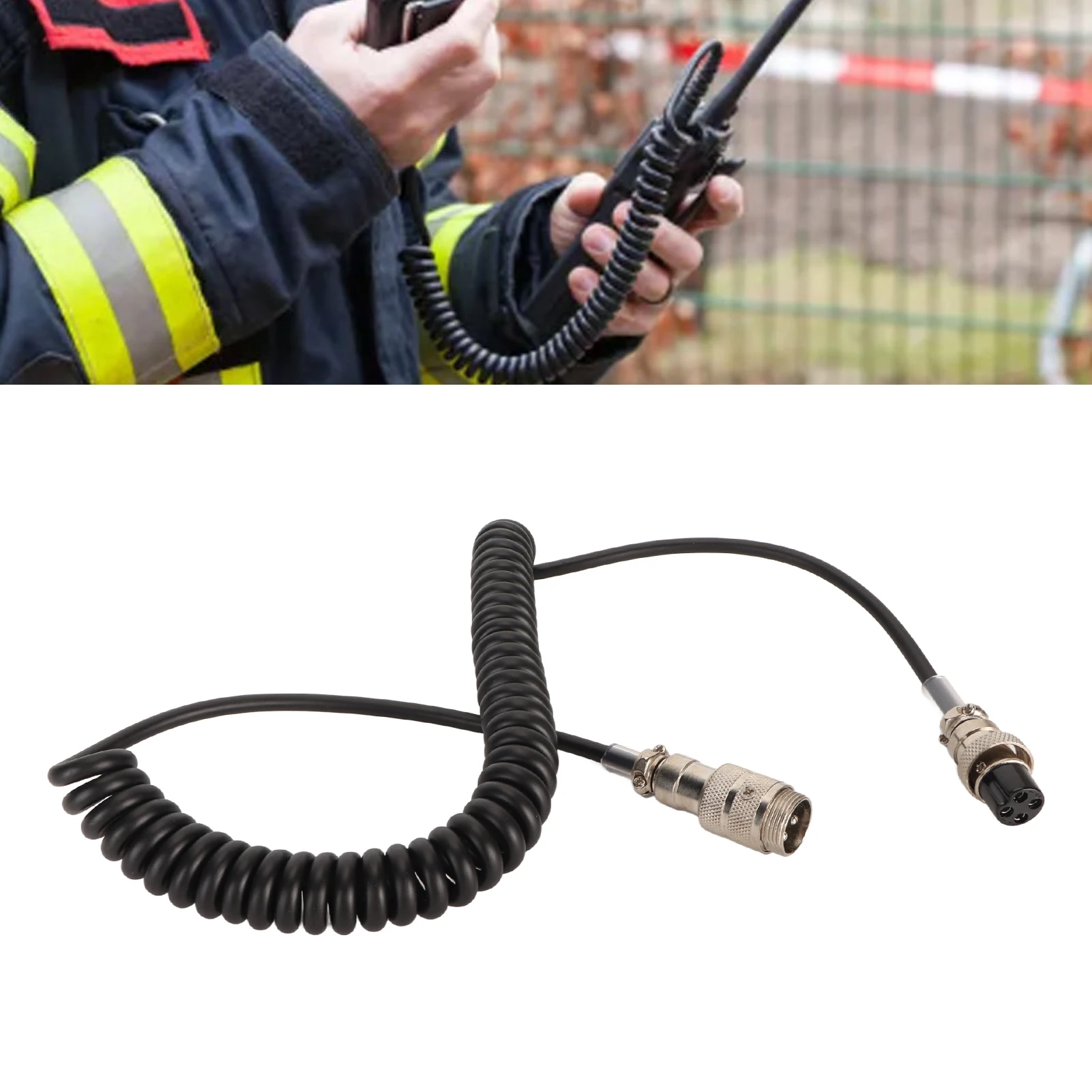 CB Radio Microphone Extension Cable 4 Pin CB4 Male Female Mic Connecting Cord Fits For Cobra Uniden