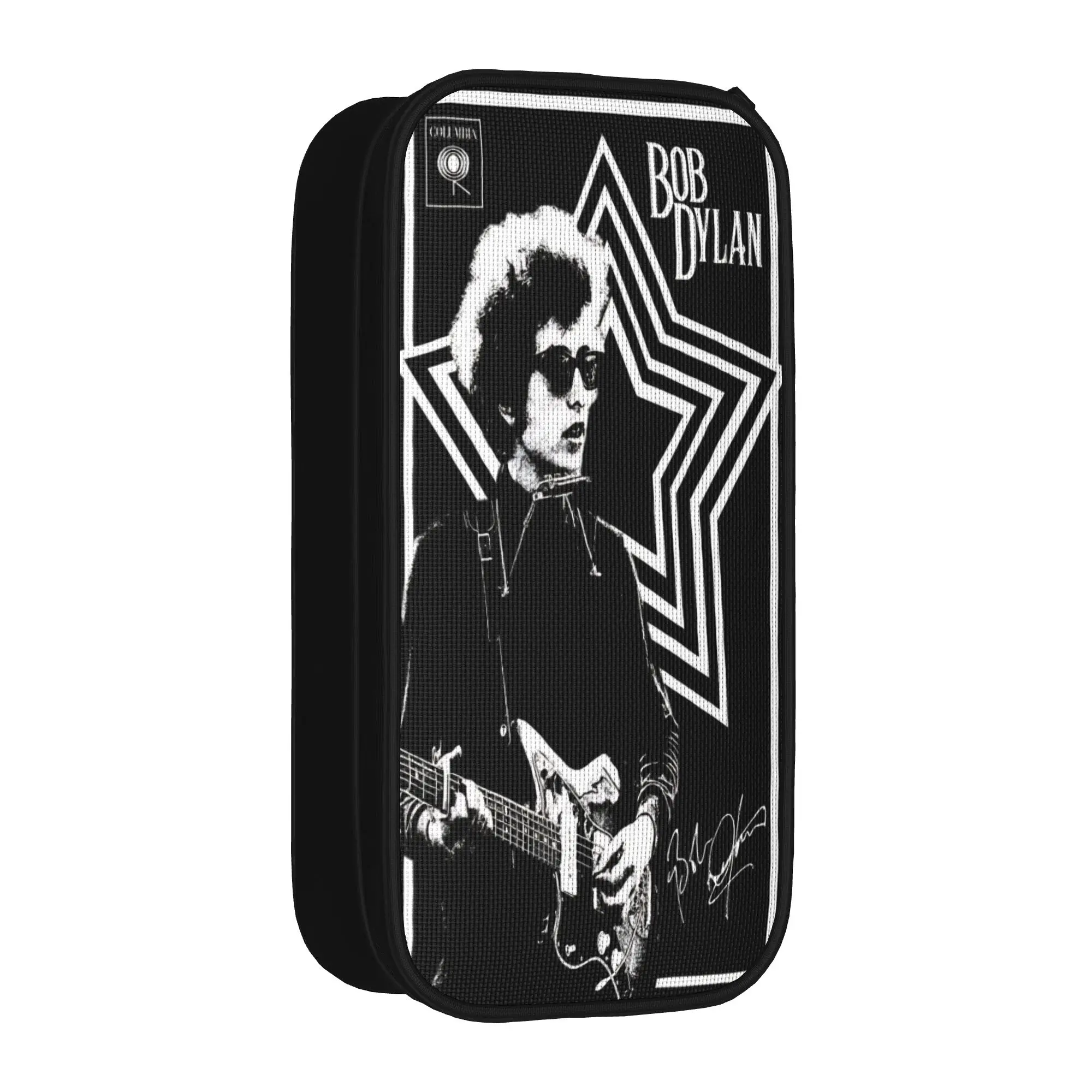 Bob Dylan Singer Pen Box Double Layer Large-capacity Office Accessories  Pencilcase Suprise Gift