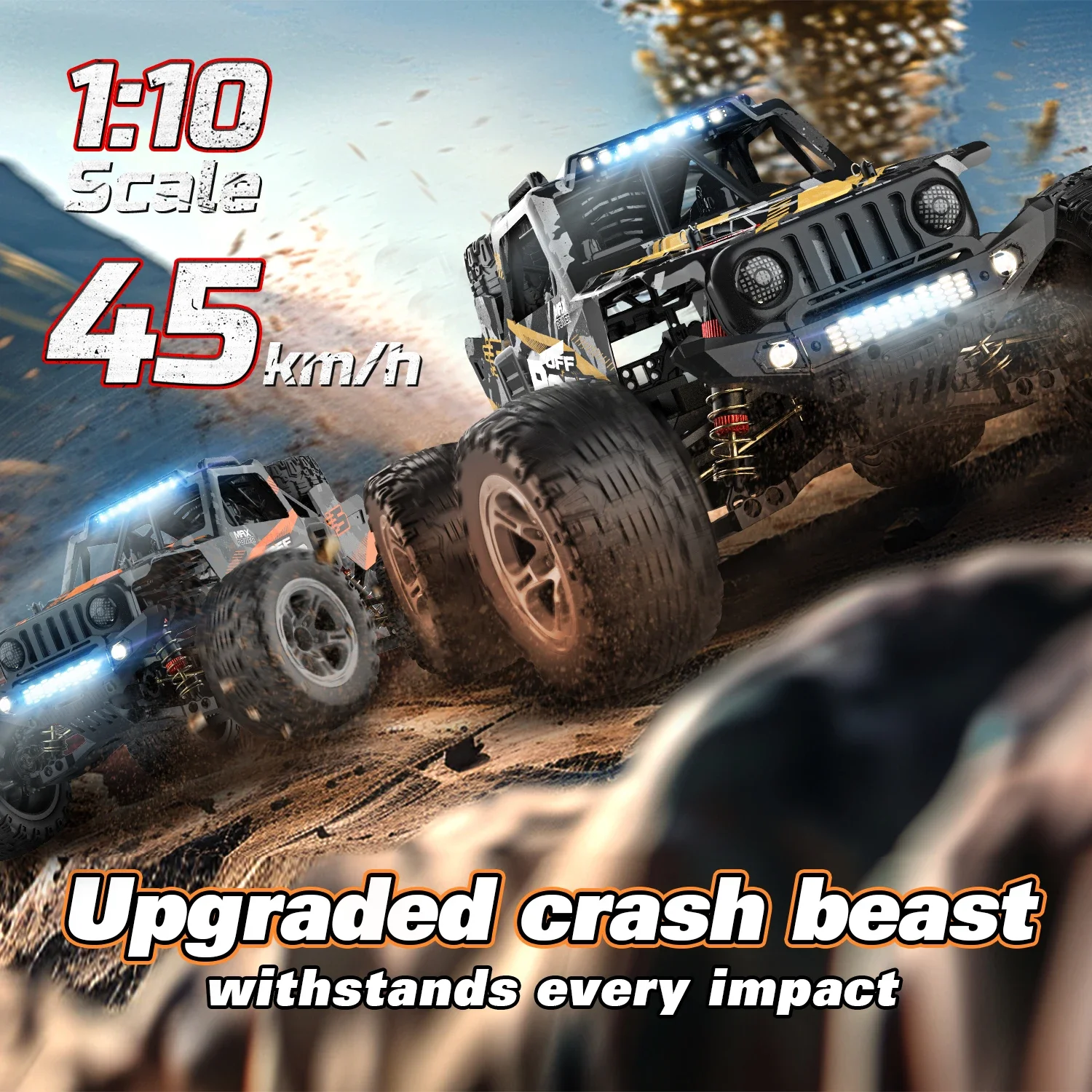 

9208E 1:10 Scale High-Speed RC Car Remote Control Off-Road Vehicle Four-Wheel Drive Toy for Adults and Boys