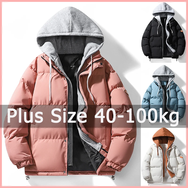 Winter Women Plus Size Coat 100kg Cotton Hooded Jacket 3XL 4XL 5XL Thick Warm Overcoat Plus Size Women Clothing 여성용 외투 Feminino