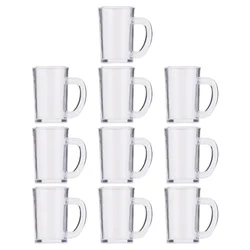 10 Pcs Dollhouse Beer Mug Tiny Mugs Mini Resin Decors Cup Model Simulated Cups Miniature Models Glass Shot Glasses