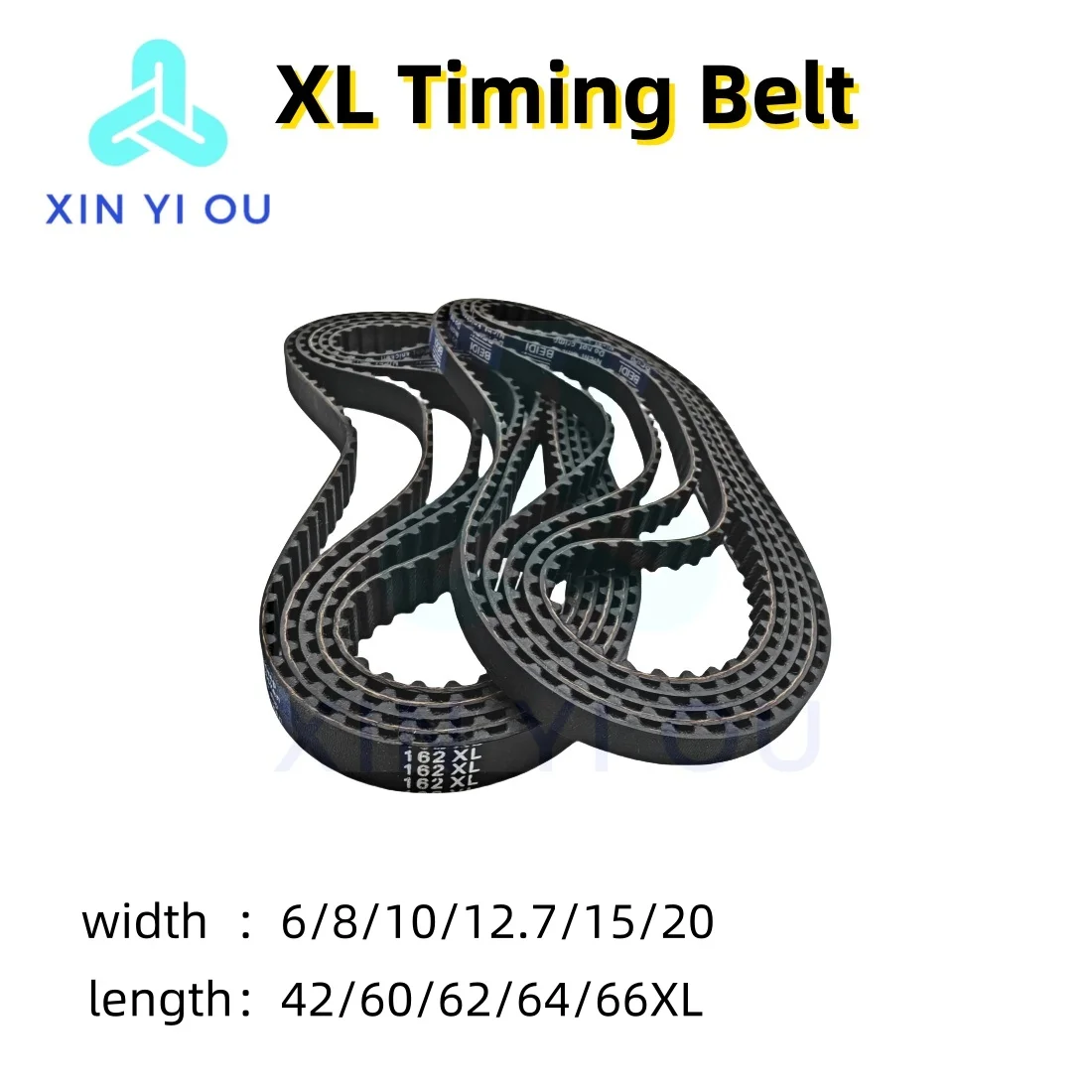 XL High torque rubber timing synchronous toothed belt with a width of 6/8/10/12.7/15/20mm and a length of 42XL60 XL62XL64XL66XL