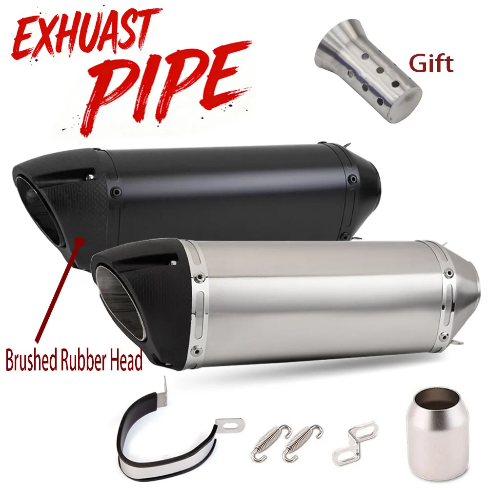 

Универсальный глушитель выхлопных газов для мотоциклов 51 мм для Kawasaki YAMAHA R1 R3 ZX6R ZX4R Z400 Z900 R6 CBR600 MT07 Escape Moto Muffler