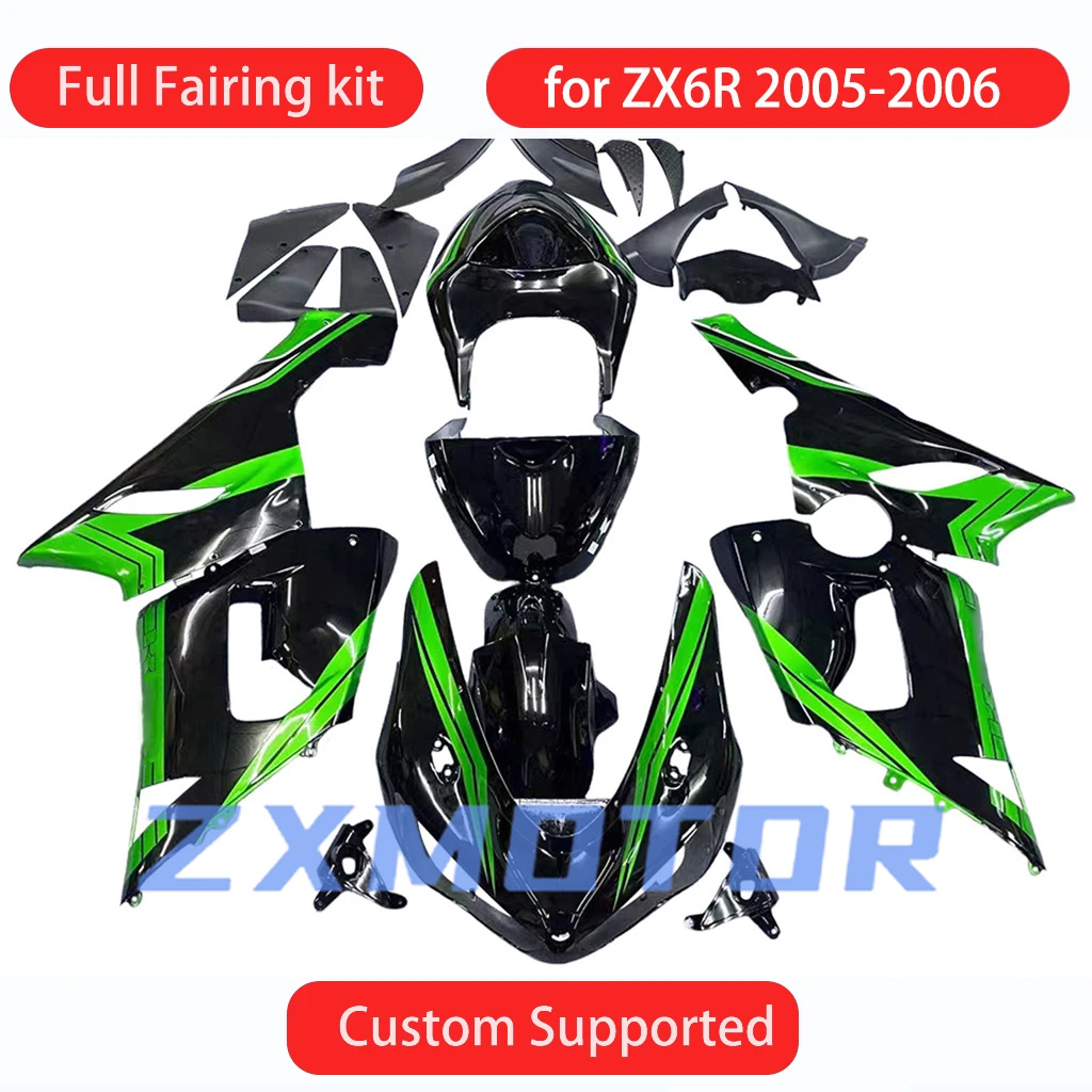 

Hot Style Fairings Kit ZX6R 2005 2006 Motorcycle Body Parts Full Set Fairing Kit for KAWASAKI 636 ZX 6R 05 06