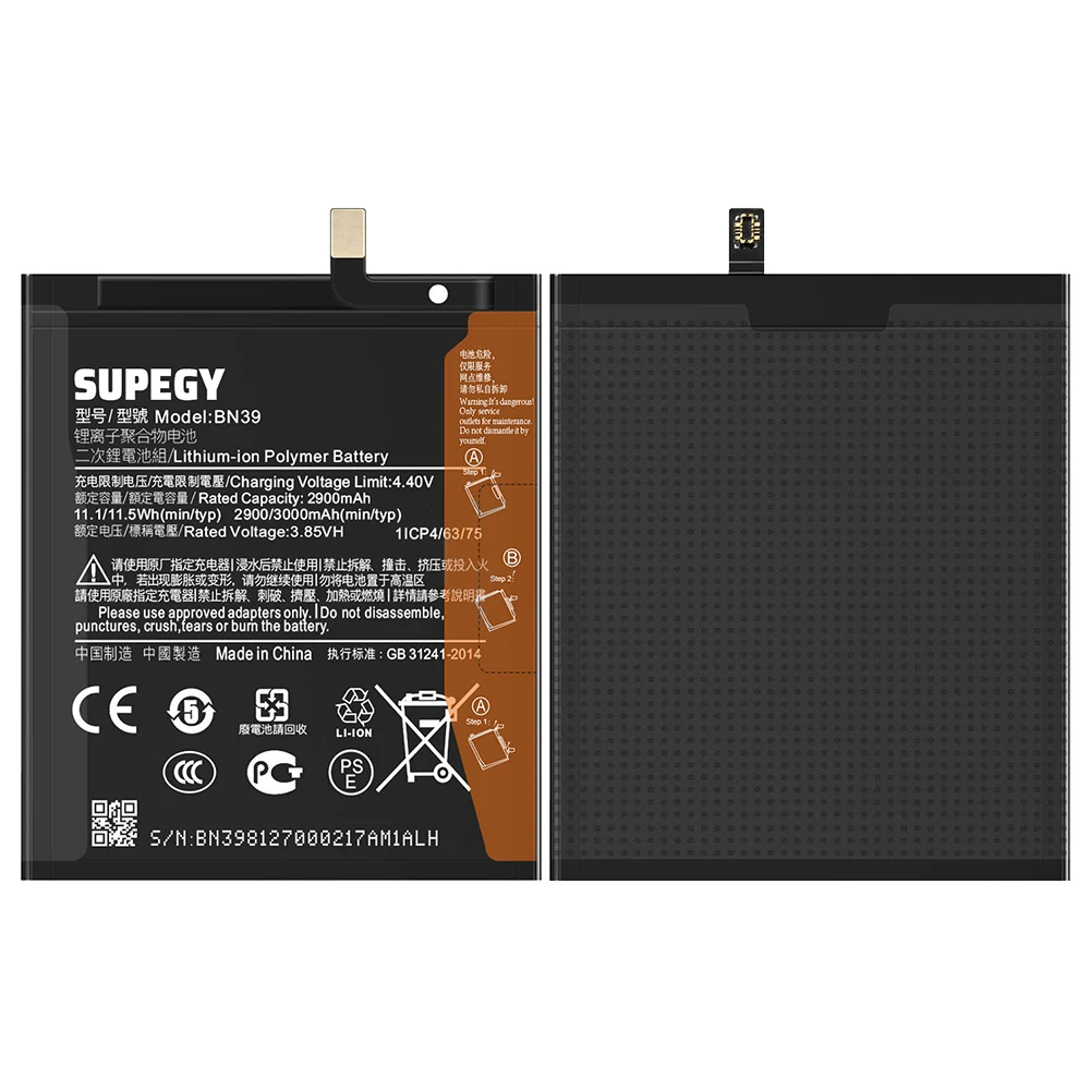 2026 Years SUPEGY 100% Battery BN39 For Xiaomi Play MiPlay Mi Play 3000mAh Rechargeable Phone Bateria + Free Tool