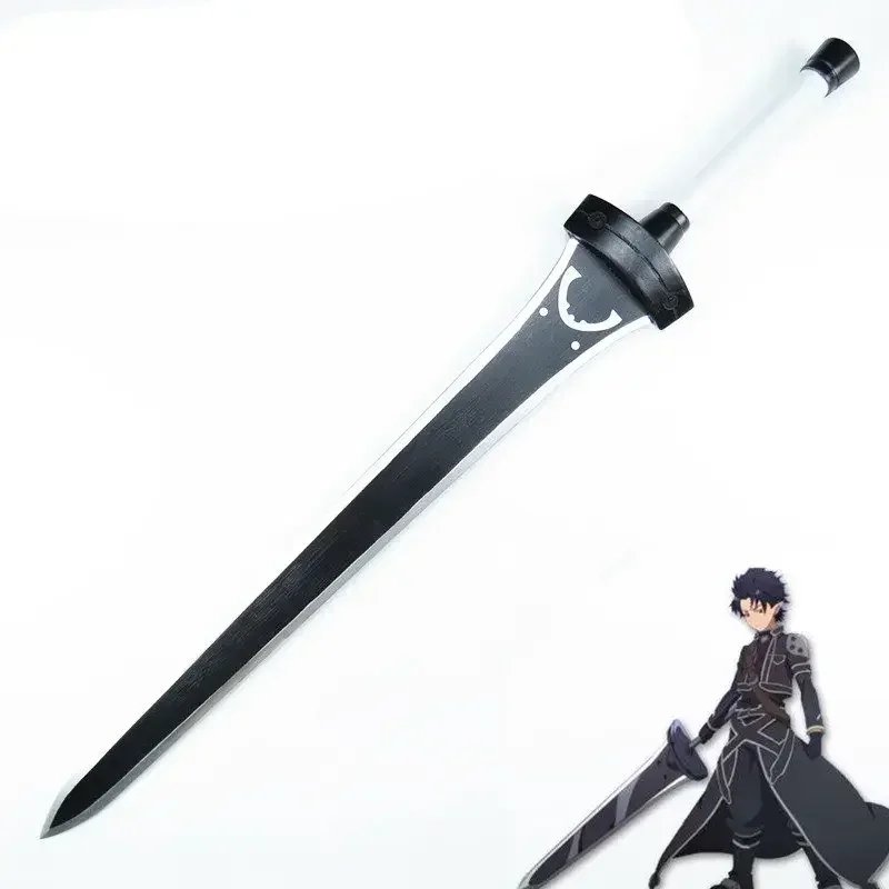 [Funny] 105cm Cosplay Anime sword Art Online SAO weapon Alicization Kirigaya Kazuto/Kirito's wooden Sword model Costume party