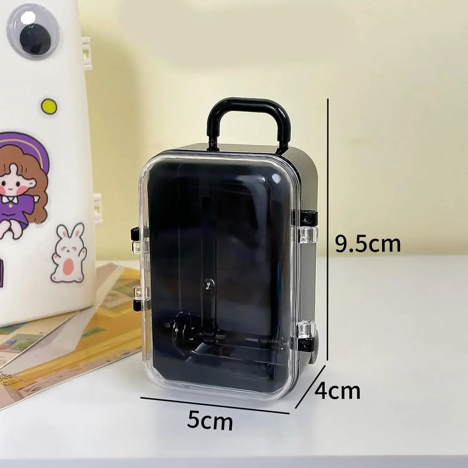 SDZY-Sac à Rouges à Lèvres en Forme de Valise pour Femme, Petite Carte, Boîte de Rangement de Bagages, Accessoires de Poupées, Valise de Voyage Miniature