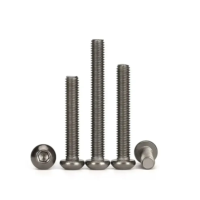 Biocompatible Titanium Bolt for Weight Reduction Solutions Hex Socket Pan Head Pure Titanium M2 M2.5 M3 M4 M5 M6