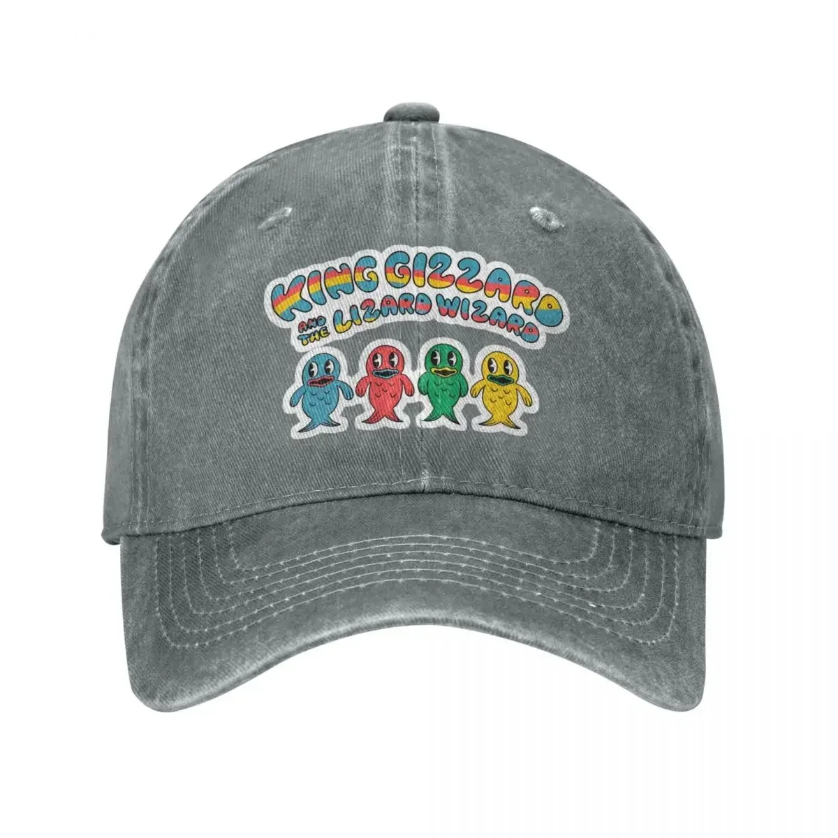 

Popular King Gizzard & The Lizard Wizard New 2024 Stuff Baseball Caps Colorful Distressed Denim Caps Vintage Outdoor Activities