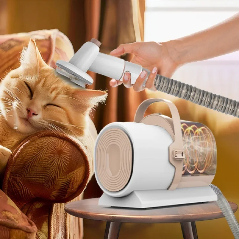Electric Vacuum Pet Hair Trimmer with Suction for Cat Bristle Multifunctional Grooming Tool view 4