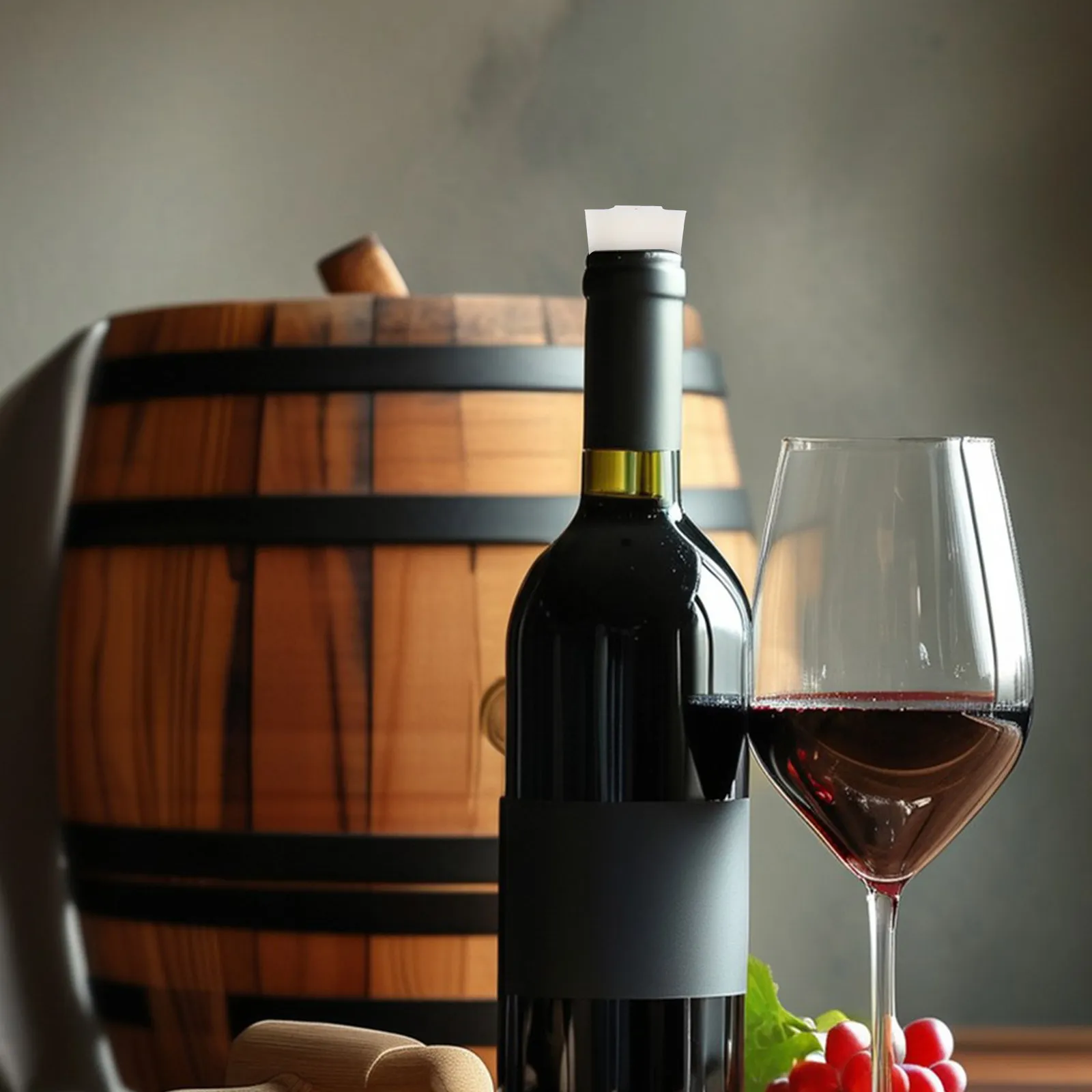 2Pcs Soft Silicone Wine Stopper Tapered Design Reusable Bottle Sealer for Red White Wine Beverages Leak Proof Freshness Keeper