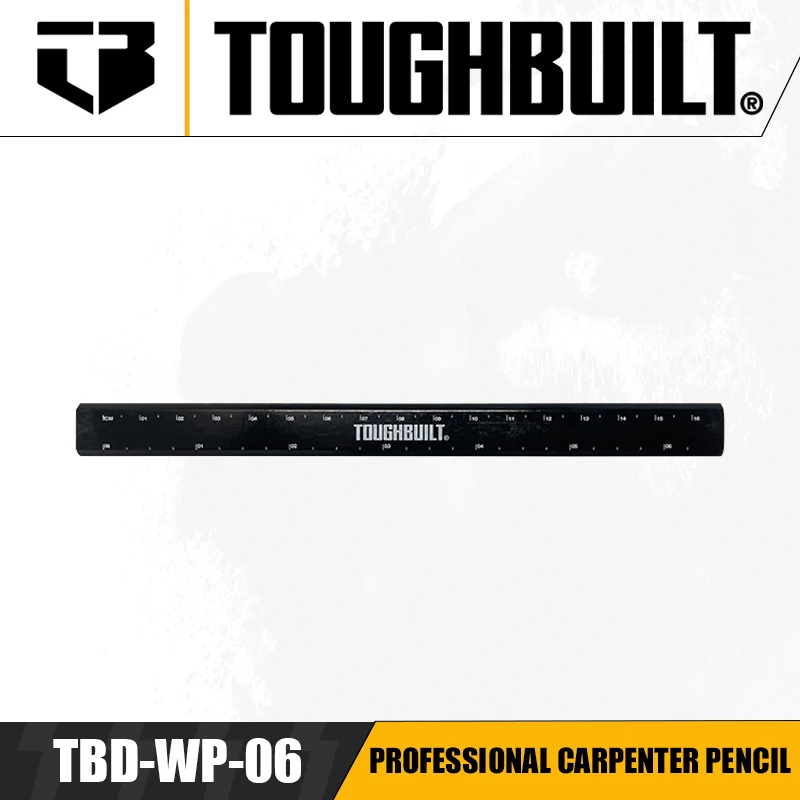 TOUGHBUILT TBD-WP-06 Professional Carpenter Pencil - Built for Precision and Durability Drawing Design Positioning