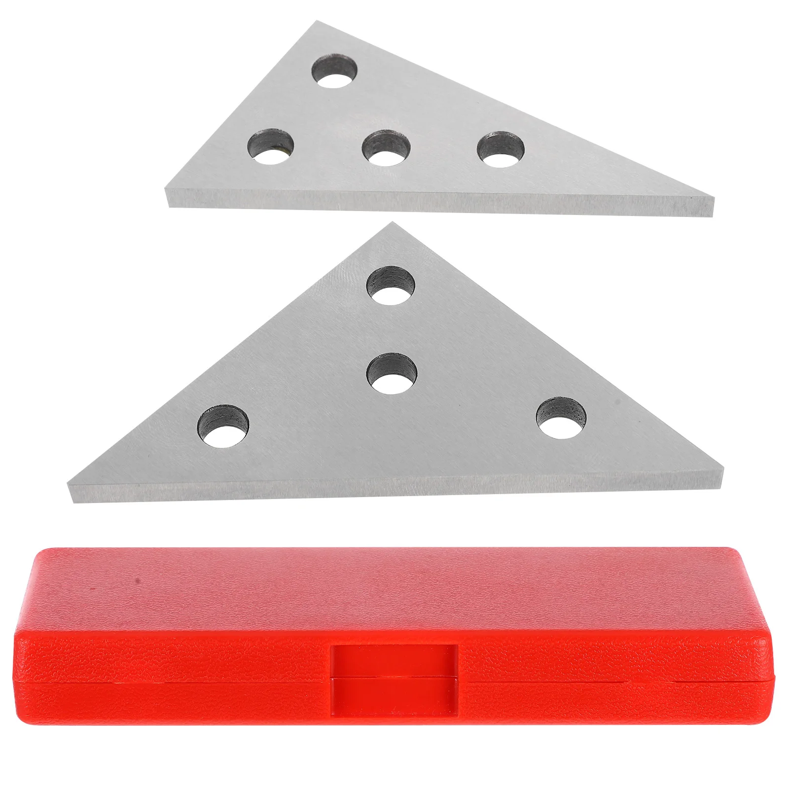 

2Pcs Industrial Precision Angle Gauge Set Triangle Blocks for Machinist Metal Fabrication Lathes Milling Ground Calibration