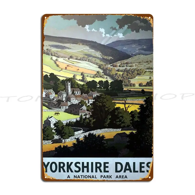 Yorkshire Dales Retro Metal Sign Wall Decor Kitchen Garage Designer Tin Sign Poster