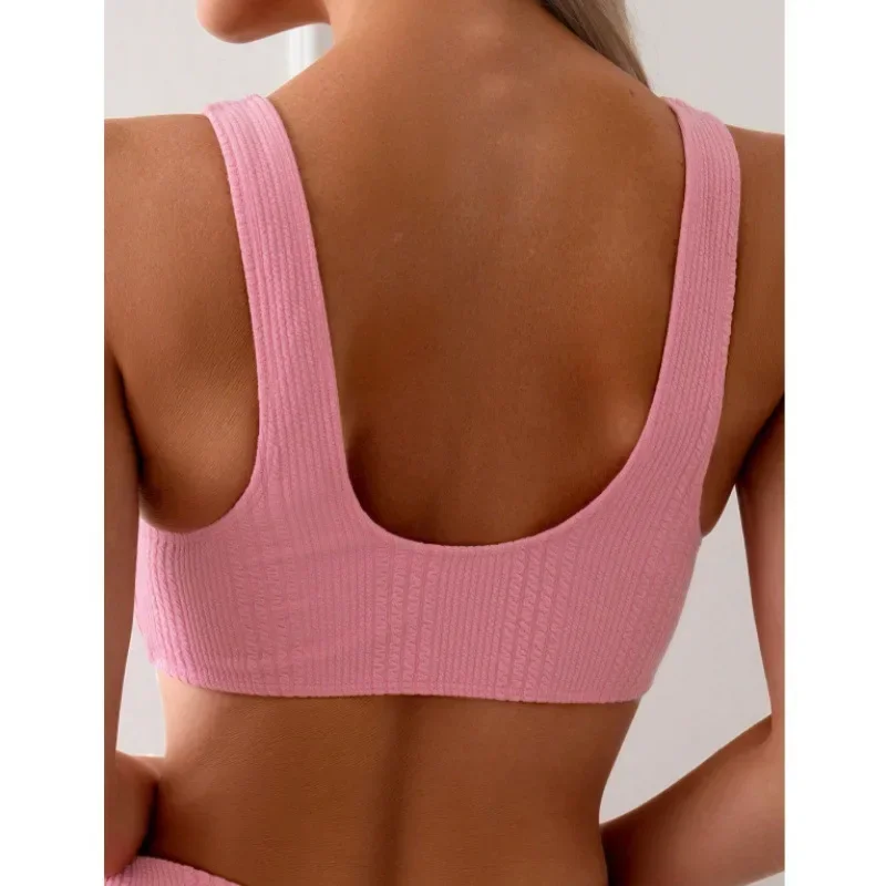 2025 Bandeau Thong Bikini Women Swimwear Female Push Up Swimsuit Bathers Sports Bathing Swimming Suit Korean Beach Wear Summer