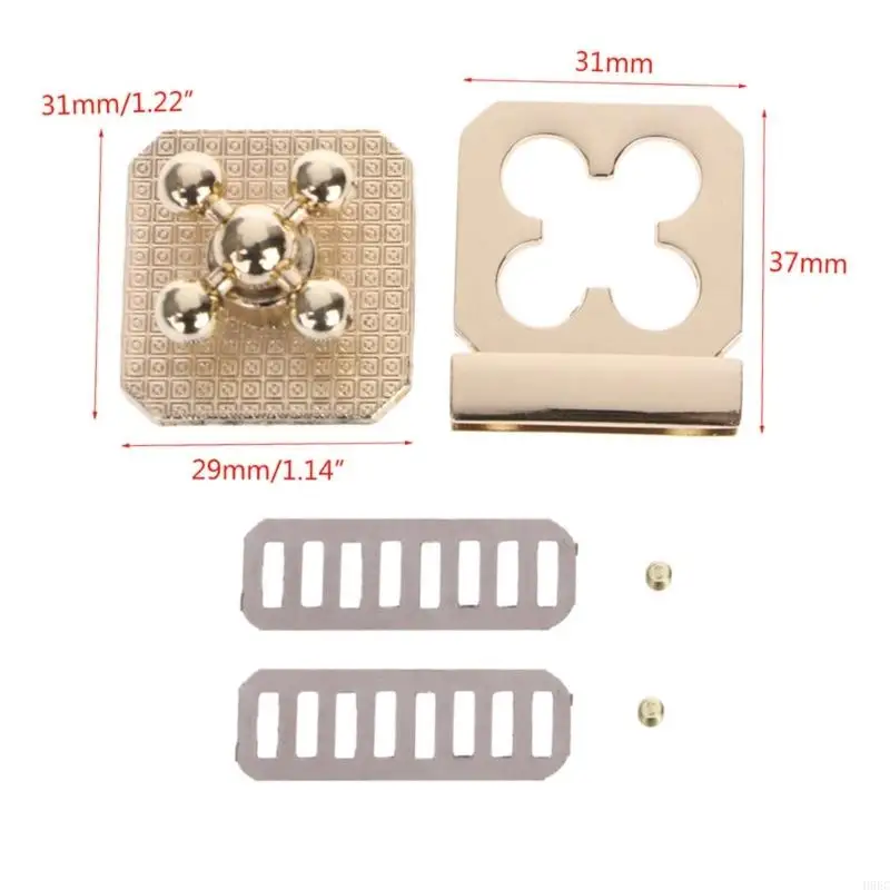 H9EC Metal Glasp Turn Lock Twist Locks Untuk Tas Tas Kerajinan Tas Tas Hardware Suku Cadang
