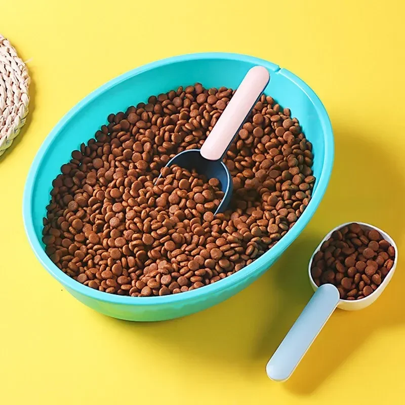 

Dog Food Scoop Multifunctional Pet Feeding Spoon with Sealing Clip Grade Plastic Cat Food Dedicated Measuring Spoon