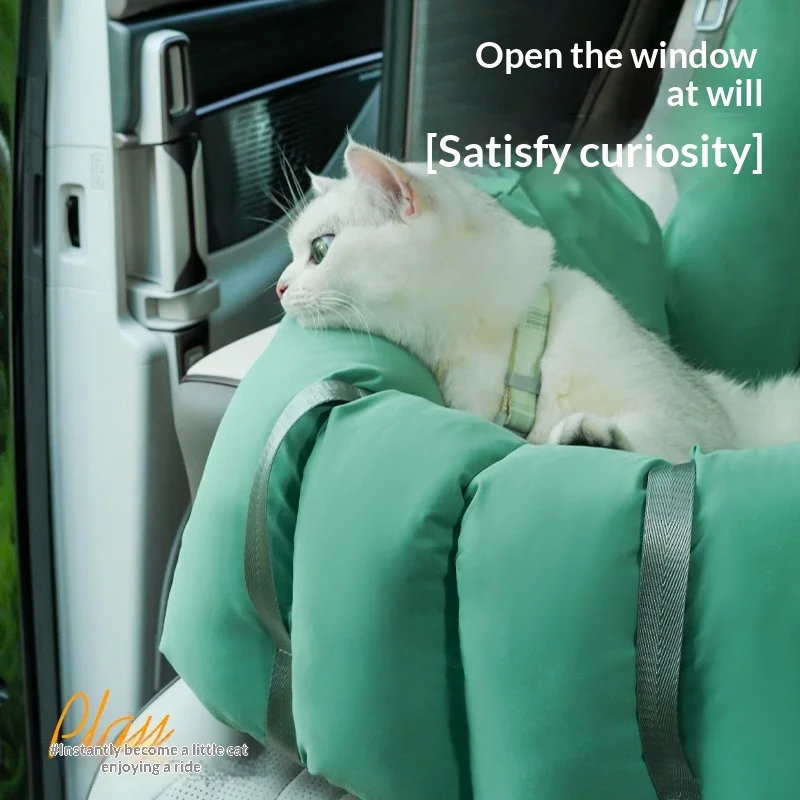 Cama 2 en 1 auto portátil, cerrada para gatos y perros de interior - imagen 3
