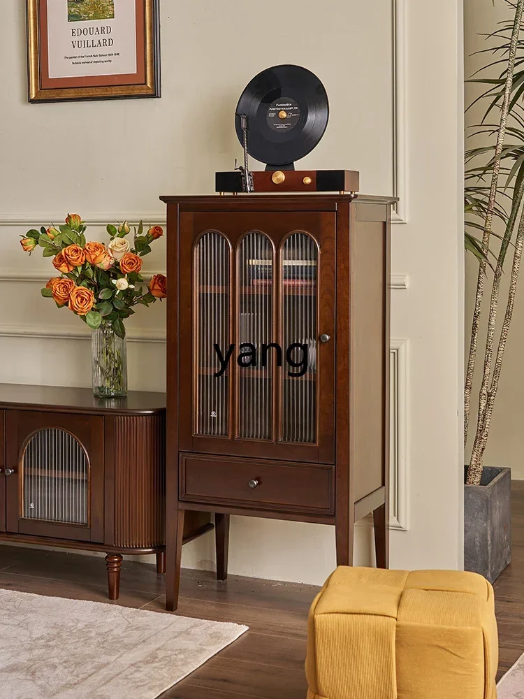 خزانة زاوية تلفزيون من الخشب الصلب بالكامل بتصميم كلاسيكي أمريكي فرنسي من LH، خزانة حديثة وبسيطة على الطراز الكريمي