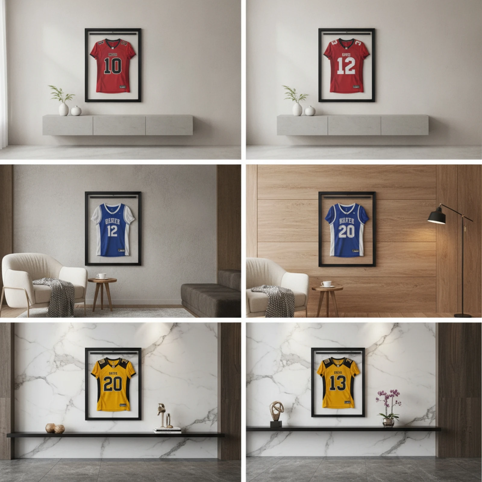 Jersey Display Case Black Jersey Frame Display Frame with Hanger Minimalist Shadow Box High Clarity for Sports Fans