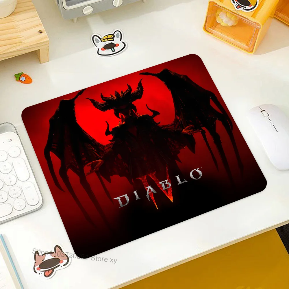 Diablo 4 Game Mousepad Small LockEdge Mouse Pad For Gamers Computer Desk Pad Rectangular Anti-slip Rubber