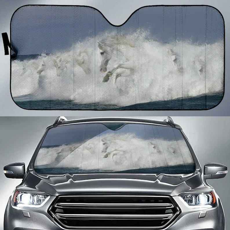 Out of the Surf Horse Sunshade for Car WindshieldSTYLE FOR CAR