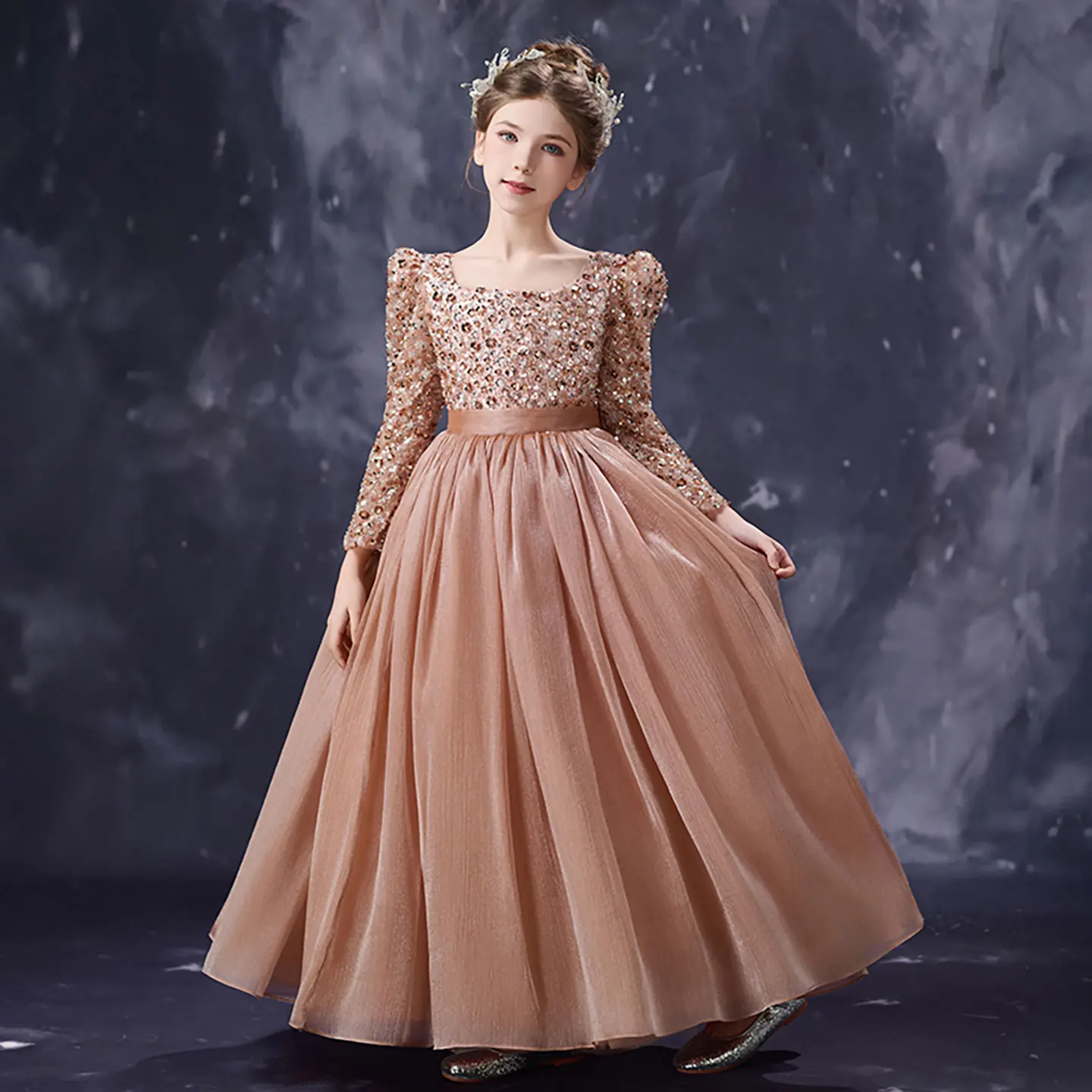 rose gold wedding dress long sleeve Rose gold wedding dress long sleeve-AliExpress