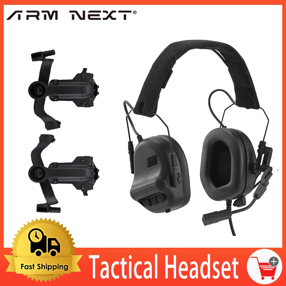 

Tactical Headset Protection Noise Earmuff Shooting Hunting Ear Protection Earphones Microphone Military Headphone