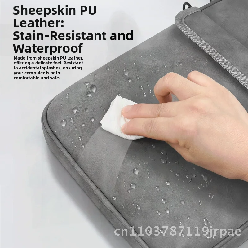 

Сумка через плечо для планшета и компьютера, водонепроницаемая, противоударная, легкая, из овчины, для хранения iPad, гладкий городской минимализм, стиль для