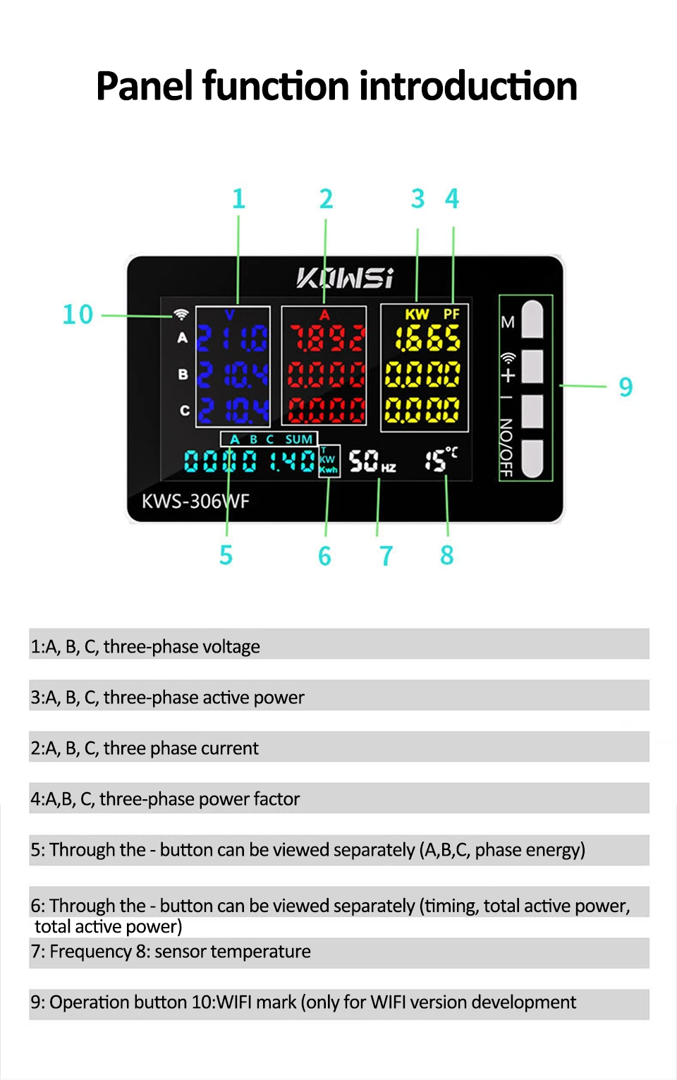 TUYA Wifi Power Energy Meter AC Monitor AC 85-290V 80A 3 Phase 4-draht DIN Schiene über Unter Spannung Schutz Strom Meter – Detail 12