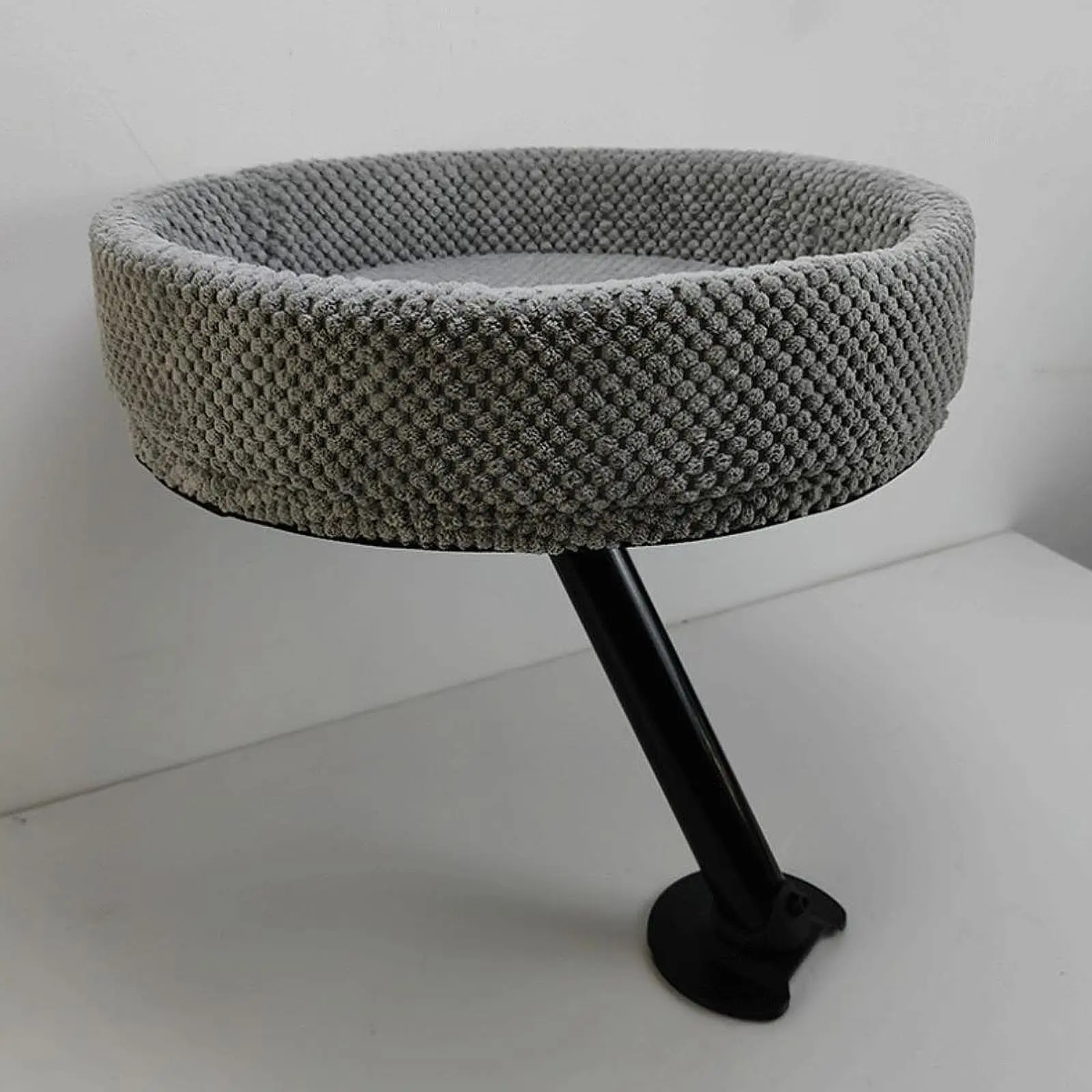 Cat Bed Desk Sturdy Stylish Soft Space Saving Desktop Cat Bed Elevated Round 360° Rotation for Office Home Side Table Study Room