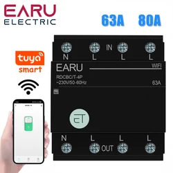 Three Phase WIFI Circuit Breaker Smart Time Timer Relay Switch Voice Remote Control by Tuya App Smart House Alexa Google Home