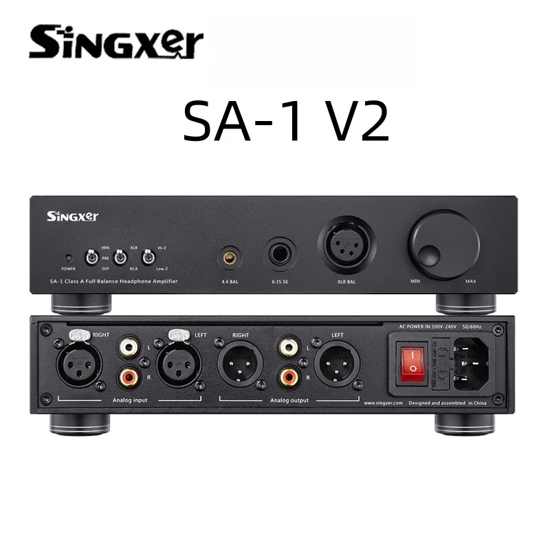 Singxer SA-1 V2 Headphone Amplifier Fully Balanced Discrete Class A Amp/Preamp SA1 Support XLR/6.35mm/4.4mm Multi Interface