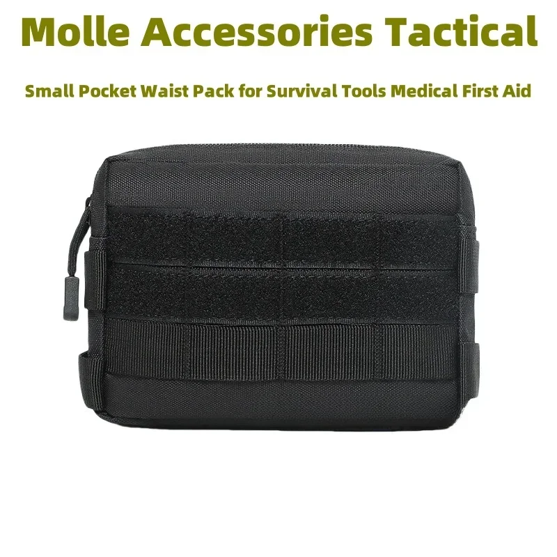 Molle Accessories Tactical Waist Pack Men Small Pocket For Survival Tool  Tactical Pouch Medical First Aid Camping Hunting Bag