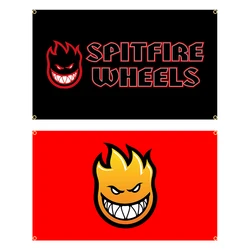 90x150cm Spit Fires SkateBoards Flag Polyester Printed Banner Home or Outdoor For Decoration Tapestry