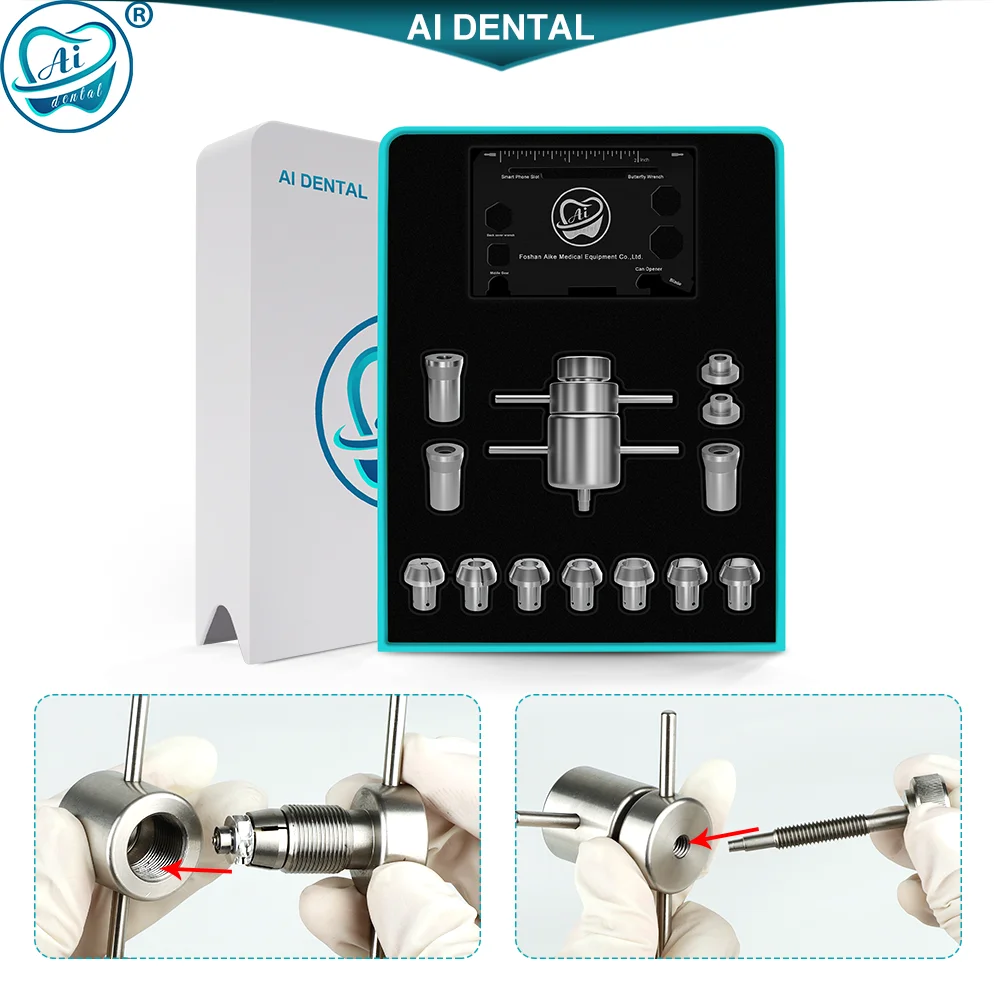AI-AT-Tool Dental High Speed Handpiece Repair Maintenance Tool Kit Stainless Steel Cartridge Bearing Disassembly Tools