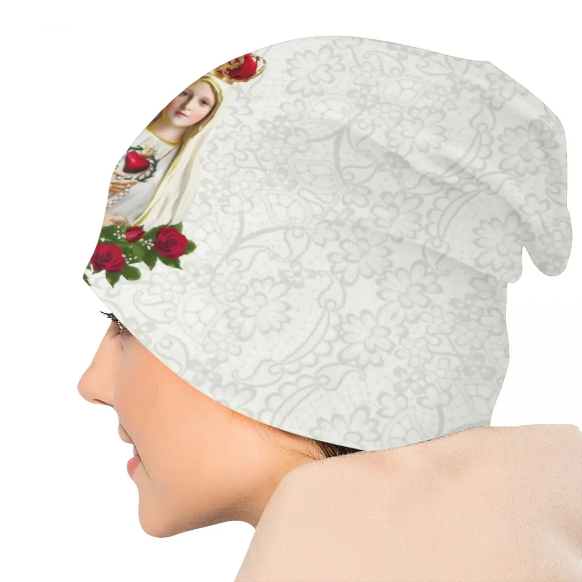 Bonnets Skullies de Notre-Dame de Fatima, Chapeau Chaud d'Hiver Cool, Chapelet du Portugal, Chapeaux de la Vierge Marie Catholique