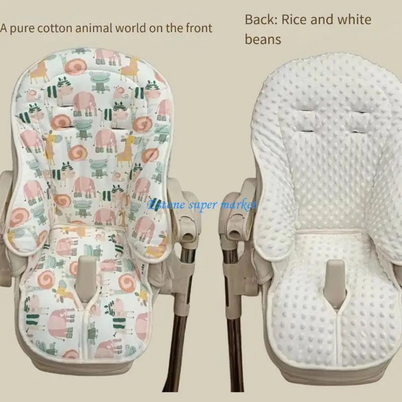 وسادة كرسي تغذية مريحة وآمنة للرضع 090B تتميز بنسيج قطيفة ناعم يوفر دعمًا مريحًا #3