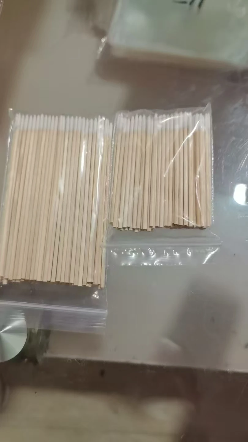 100/300/500pcs Stick Cotton Swab Wooden Disposable Nail Groove Gap Scrubber Glue Fine Tip Stick Manicure Cotton Stick Cleaning *